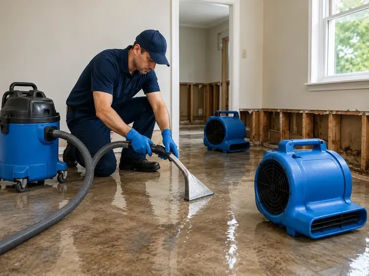 Water extraction after basement flooding in Saskatoon